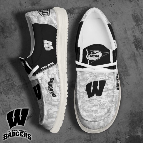 Tubopro Wisconsin Badgers Personalized Hey Dude Shoes For Men And Women