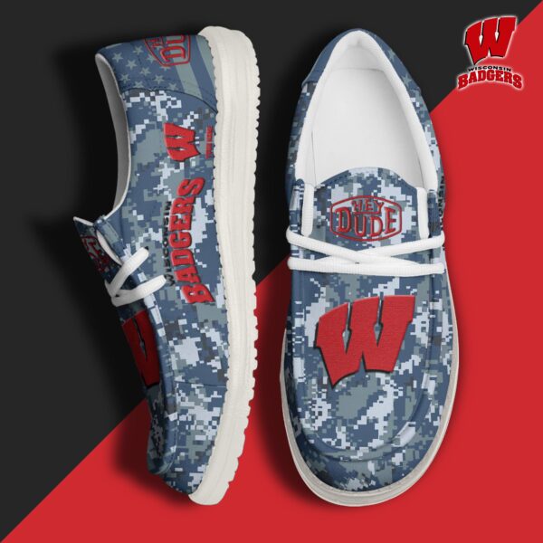 Tubopro Wisconsin Badgers Personalized Hey Dude Shoes For Men And Women