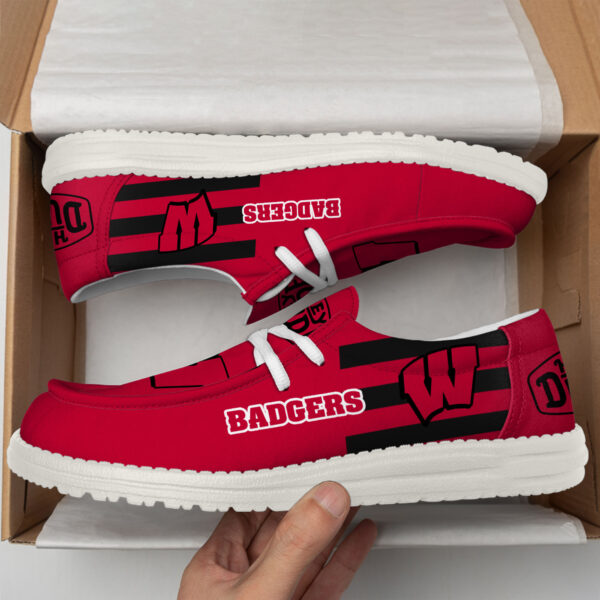 Tubopro Wisconsin Badgers Personalized Hey Dude Shoes For Men And Women - Image 3