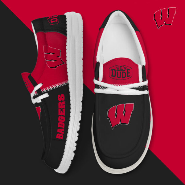Tubopro Wisconsin Badgers Personalized Hey Dude Shoes For Men And Women