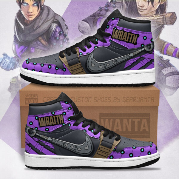 Tubopro Wraith Apex Legends AJ1 High Sneakers Shoes For Men And Women - Image 3