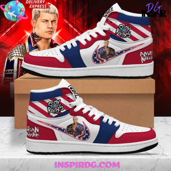 Tubopro WWE American Nightmare Cody Rhodes AJ1 High Sneakers Shoes For Men And Women