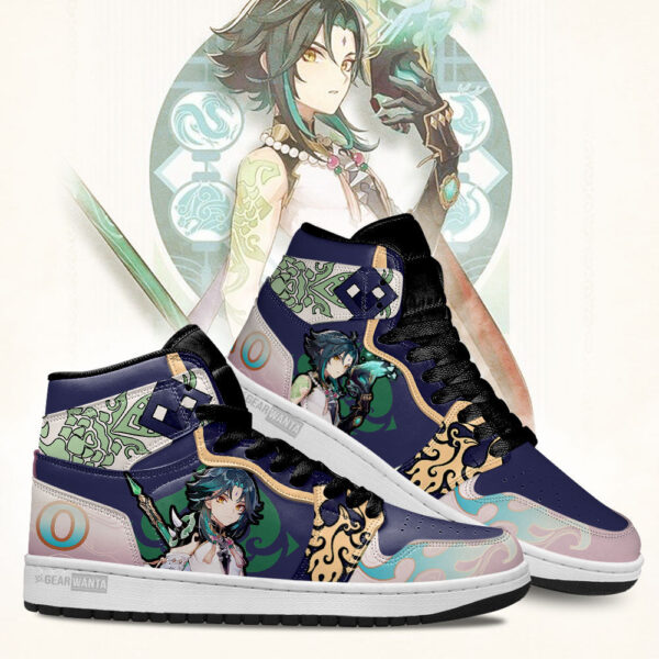 Tubopro Xiao Genshin Impact AJ1 High Sneakers Shoes For Men And Women - Image 3