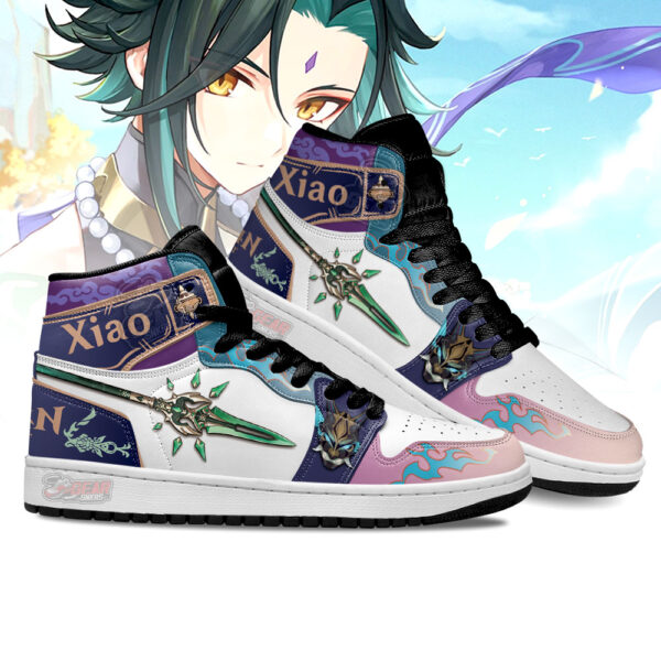 Tubopro Xiao Weapon Genshin Impact AJ1 High Sneakers Shoes For Men And Women - Image 3