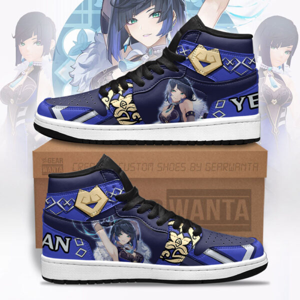 Tubopro Yelan Genshin Impact AJ1 High Sneakers Shoes For Men And Women