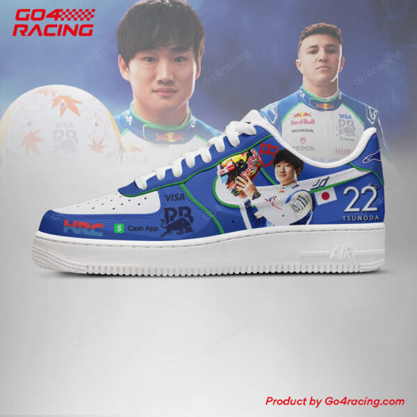 Tubopro Yuki Tsunoda x Isack Hadjar  Racing Bulls Air Low-Top Sneakers Shoes For Men And Women - Image 2