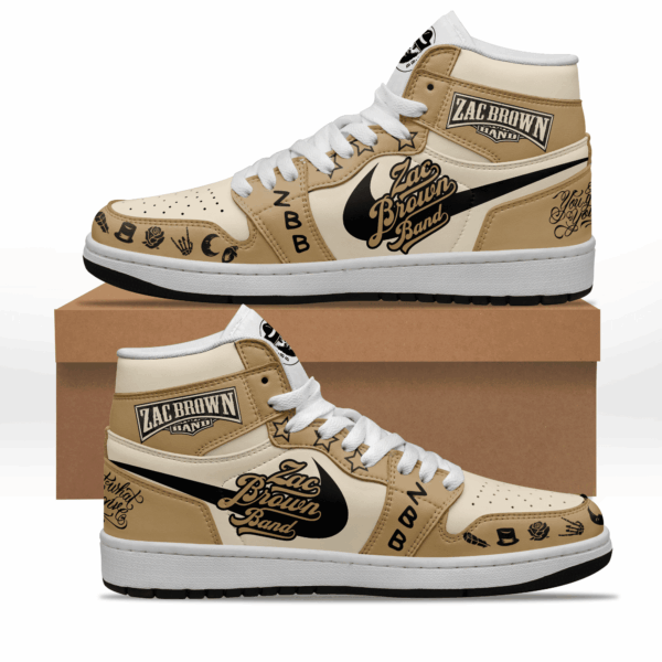 Tubopro Zac Brown Band AJ1 High Sneakers Shoes For Men And Women