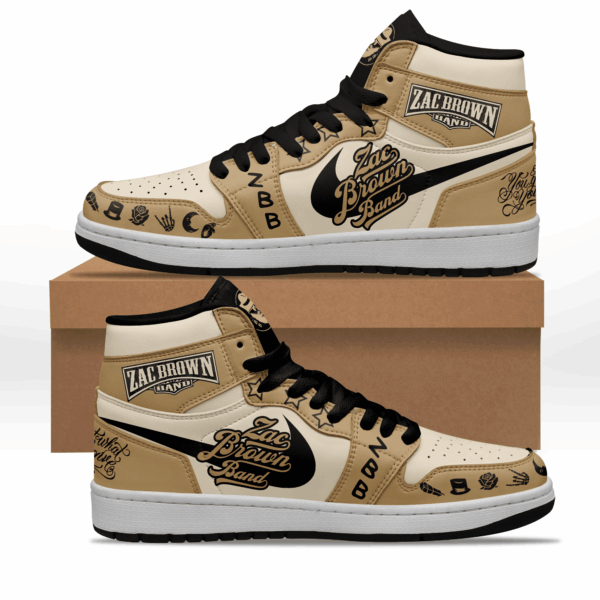Tubopro Zac Brown Band AJ1 High Sneakers Shoes For Men And Women