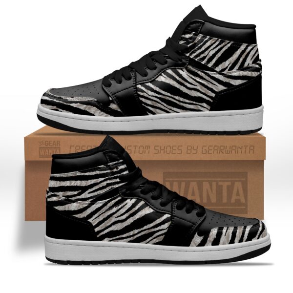 Tubopro Zebra Skin AJ1 High Sneakers Shoes For Men And Women - Image 2
