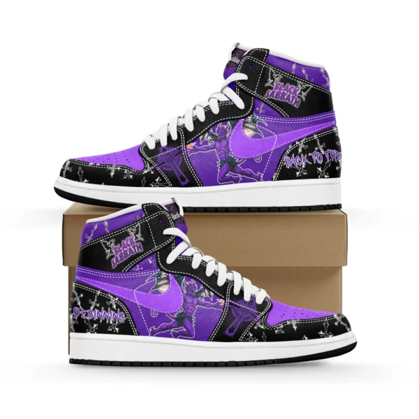 Tubopro Black Sabbath AJ1 High Sneakers Shoes For Men And Women - Image 2