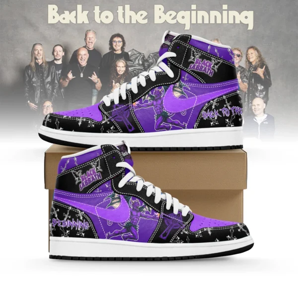 Tubopro Black Sabbath AJ1 High Sneakers Shoes For Men And Women