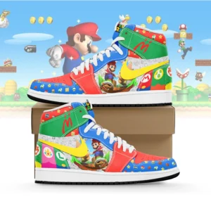 Tubopro Super Mario AJ1 High Sneakers Shoes For Men And Women
